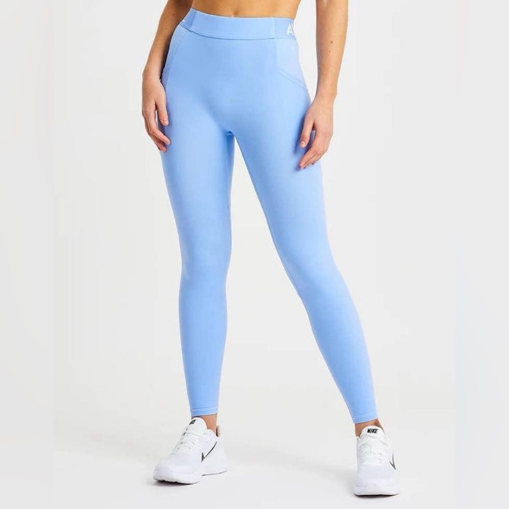 Aybl leggings powder blue XL nylon elastane gym workout worn 2x